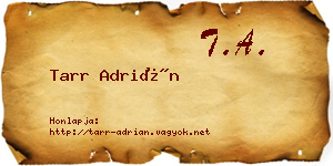 Tarr Adrián névjegykártya